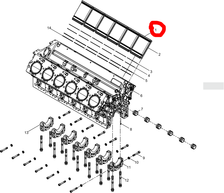 X6260.114 Cylinder LinerOEM Baudouin  No.1