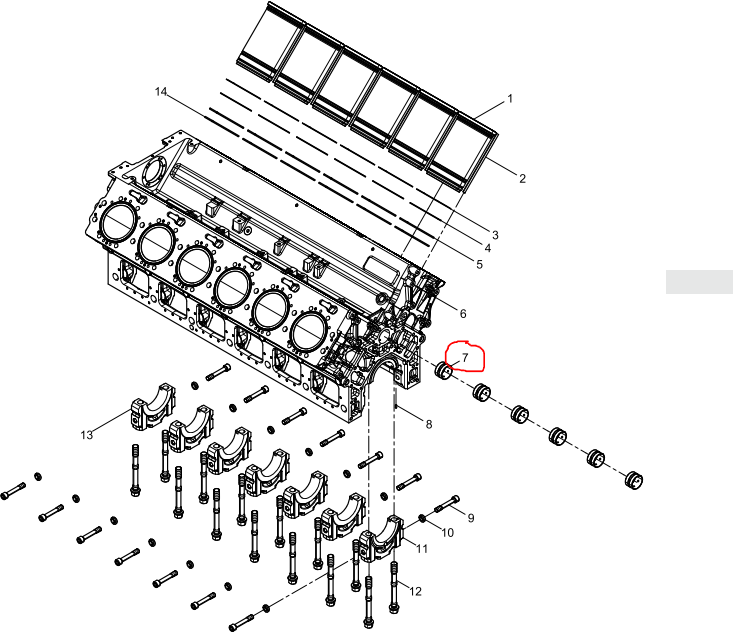 13501210D Camshaft Bush OEM Baudouin  No.7