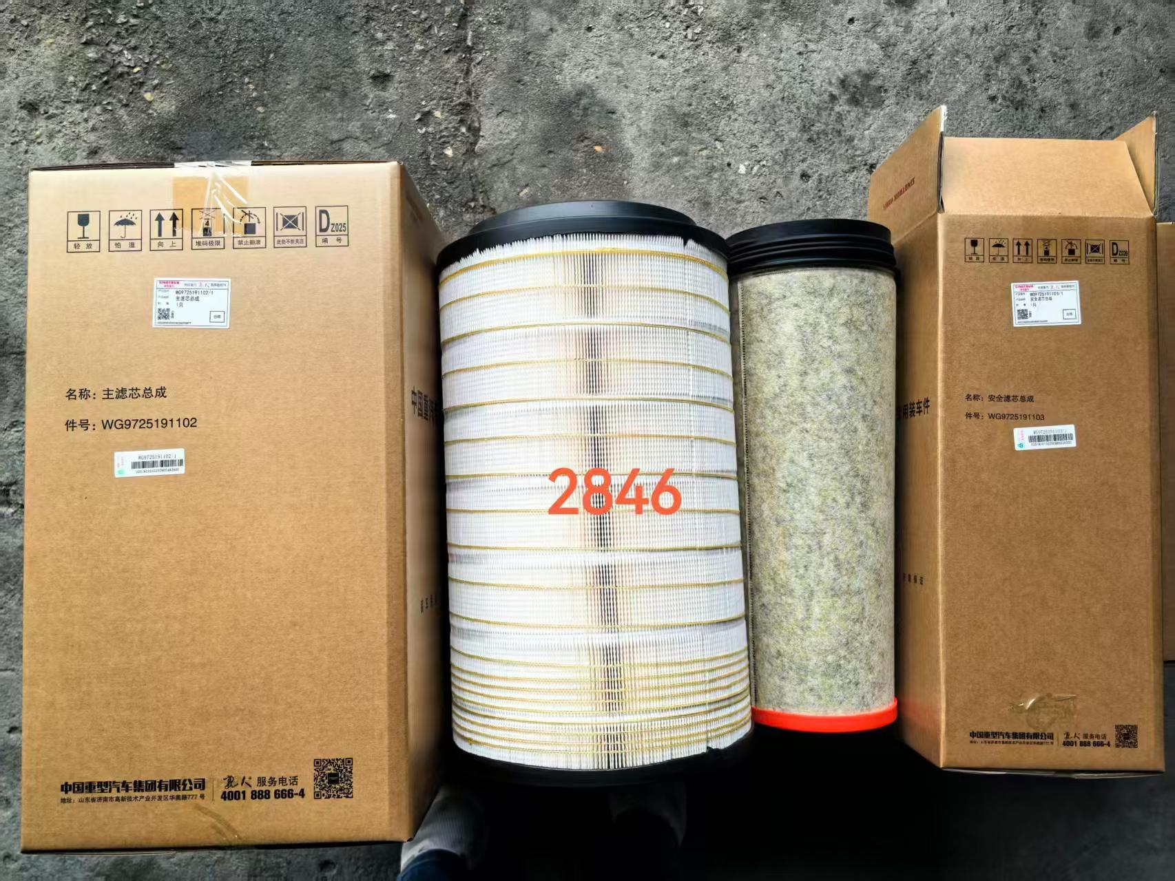 WG9725191102 2846 air filter element OEM