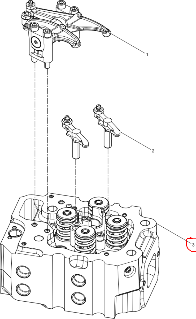 330250000053  Cylinder Head Assembly Baudouin No.3