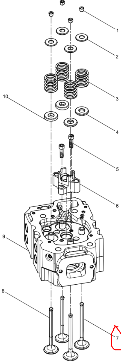 1001422198  Intake Valve Baudouin No.7