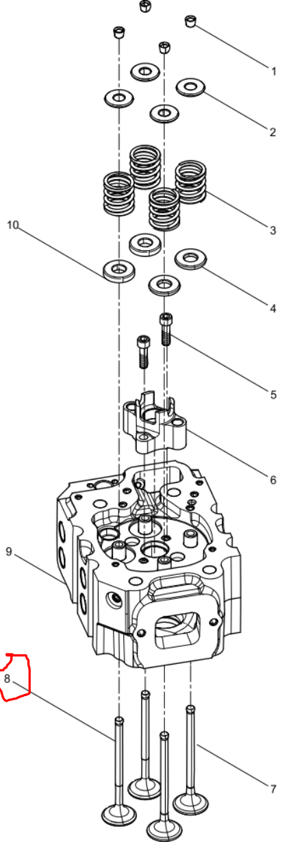 1001426081  Exhaust Valve Baudouin No.8