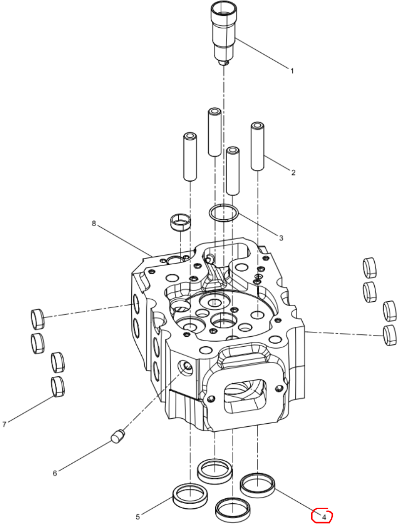 1003611899  Intake Valve Seat  Baudouin No.4
