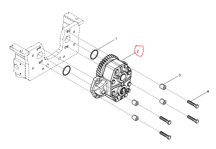 Baudouin   330250000096   Lubricating Oil Pump  No.2