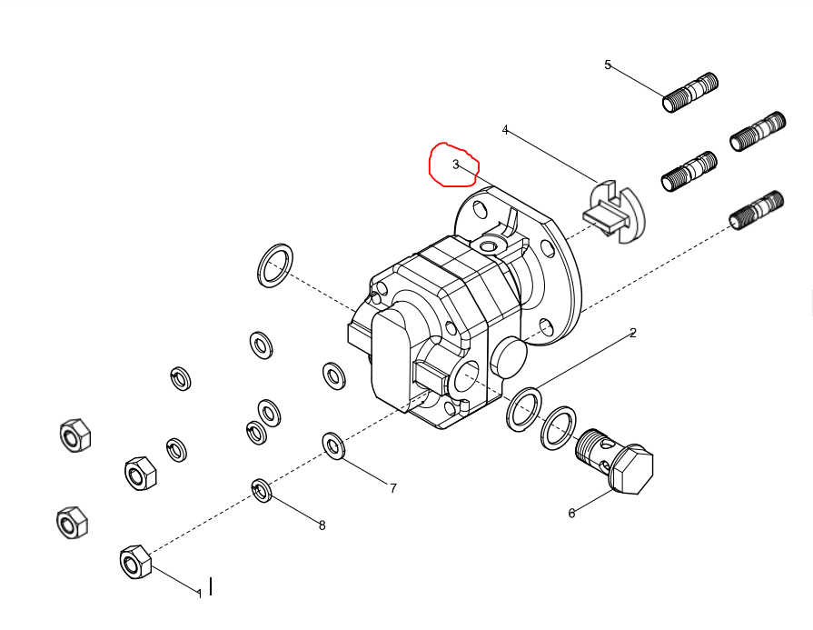 Baudouin X6231.180W  Gear Type Fuel Supply Pump No.3