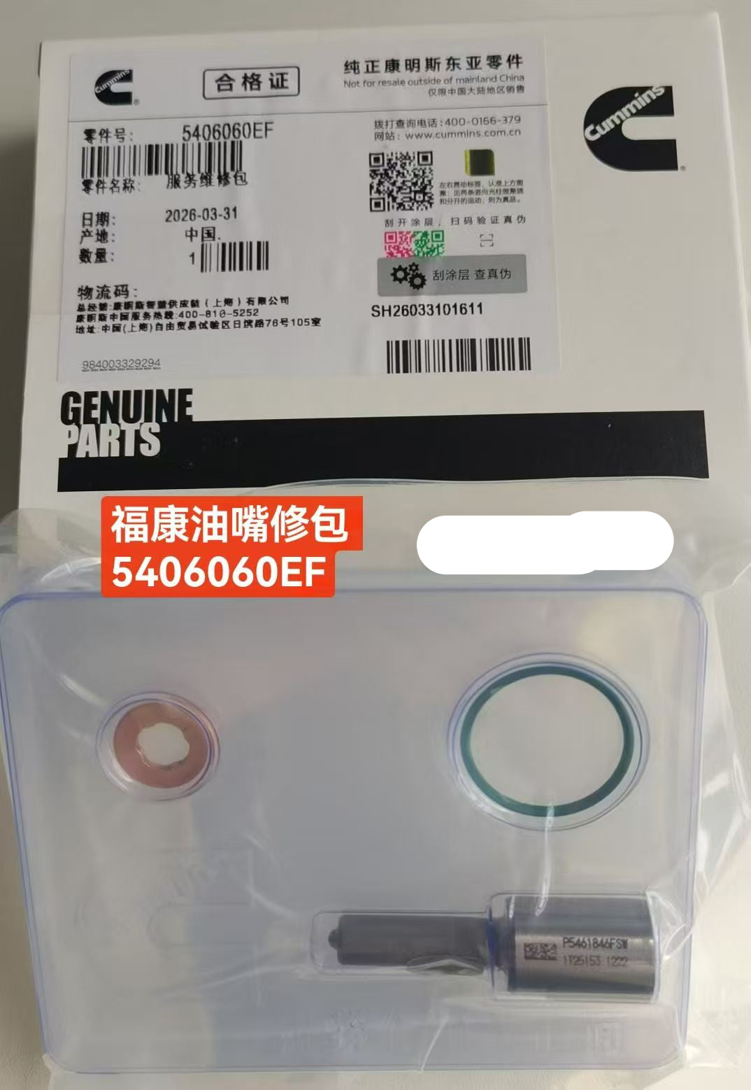 5406060EF oil nozzle repair kit OEM