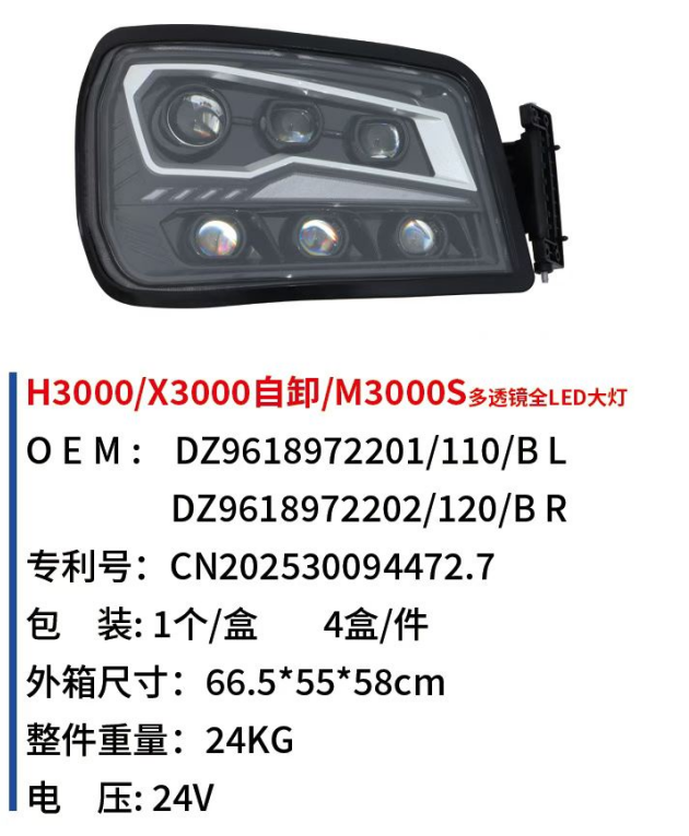 DZ9618972201 DZ9618972202 DZ9618972110 DZ9618972120 Faro dianteiro LED