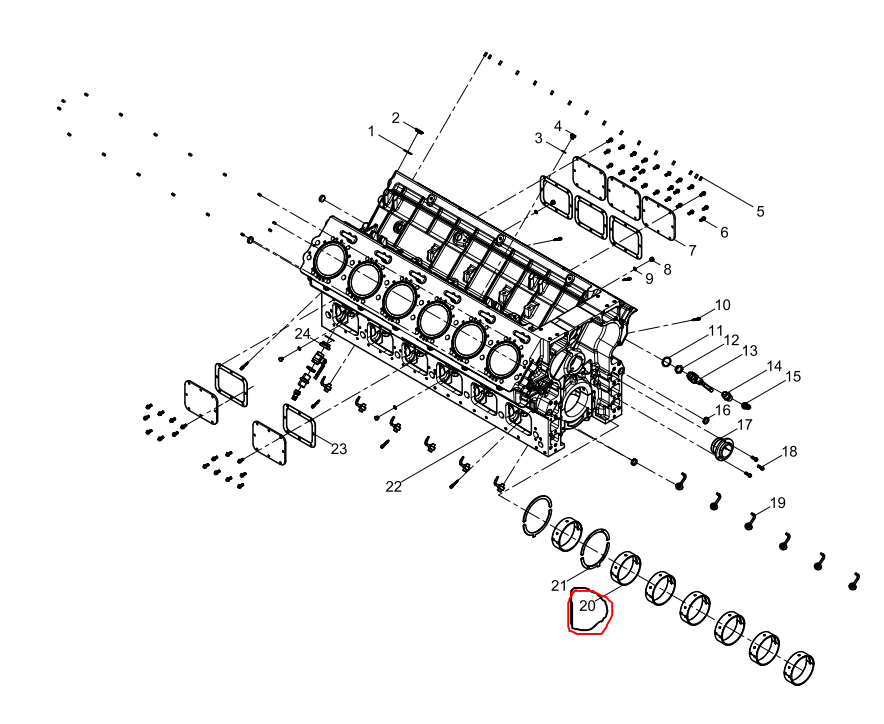 331001000513  Main Bearing Set   20 OEM