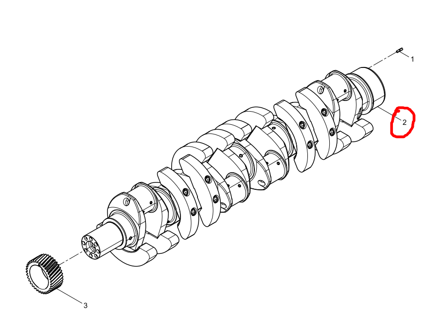 331002000097  Crankshaft Assembly OEM 2