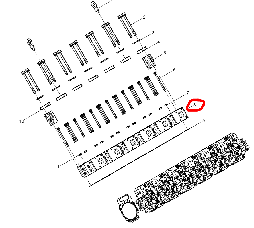 331001000042    Cylinder Head Subassembly  OEM  8