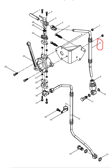 331004000376  Pre-luburicationg Pump Oil Pipe OEM  8