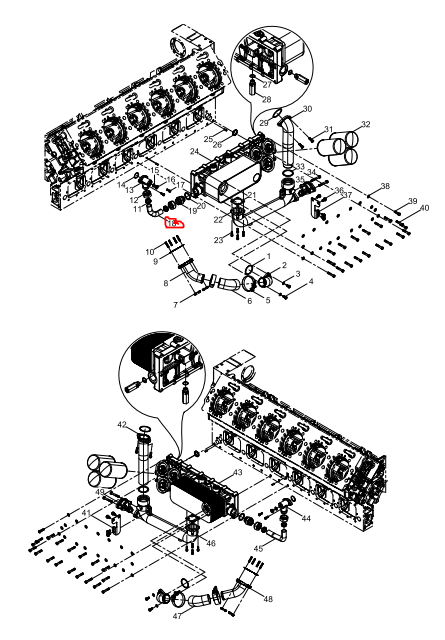 1000047976  Oil Cooler Oil Pipe OEM  18