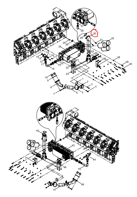 1000364336  Water-outlet Pipe Set OEM  30