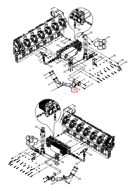 1000034837  Coolant Connecting Rubber Pipe  OEM  6
