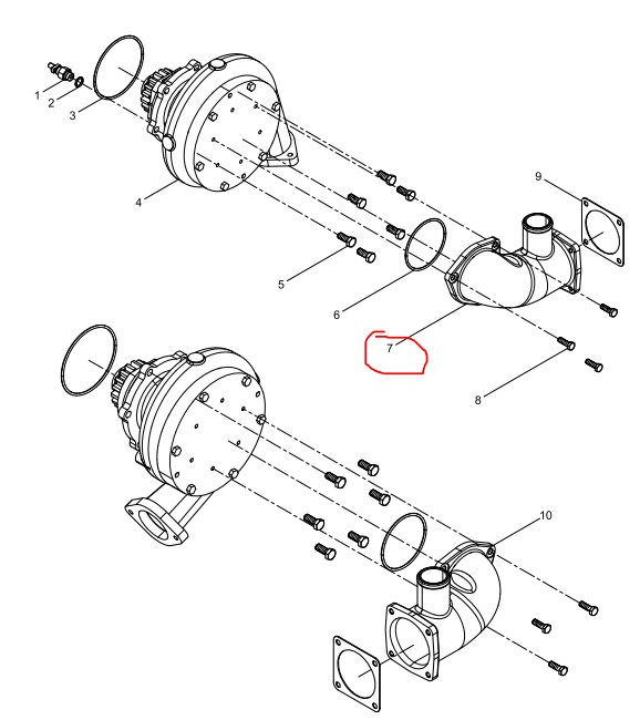 331003000220  Water Pump Water Pipe  OEM 7