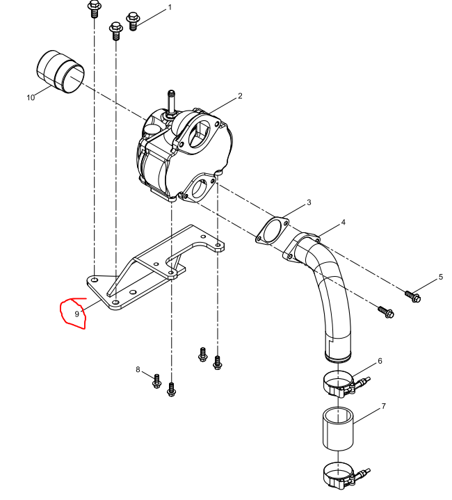 331003000210  Thermostat Bracket OEM 9
