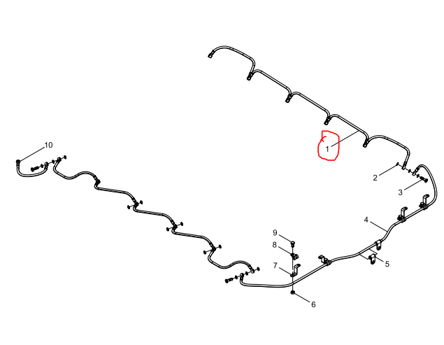 331005000884  Fuel Return Pipe OEM  1