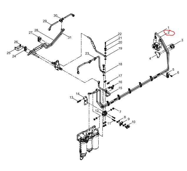 331005000822  Fuel-inlet Pipe Assembly OEM  2