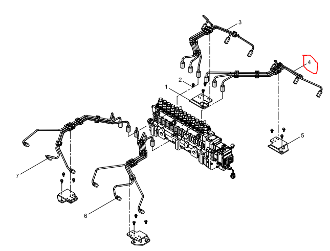 331005000142  High-pressure Fuel Pipe Assembly OEM  4