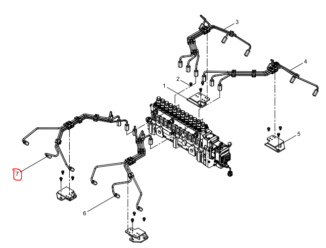 331005000145  High-pressure Fuel Pipe Assembly OEM  7