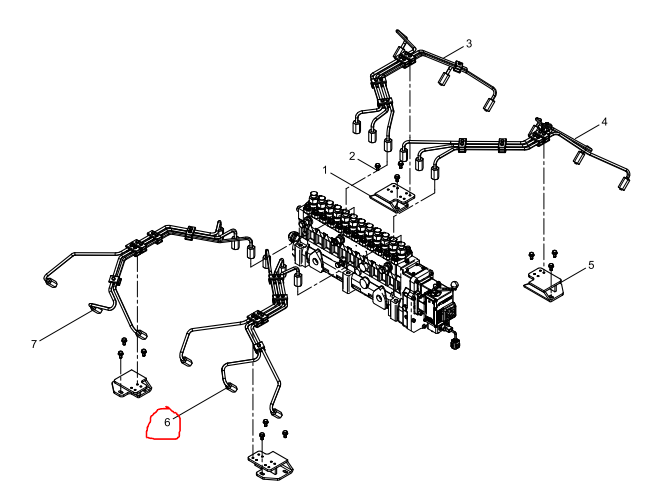 331005000143  High-pressure Fuel Pipe Assembly OEM  6