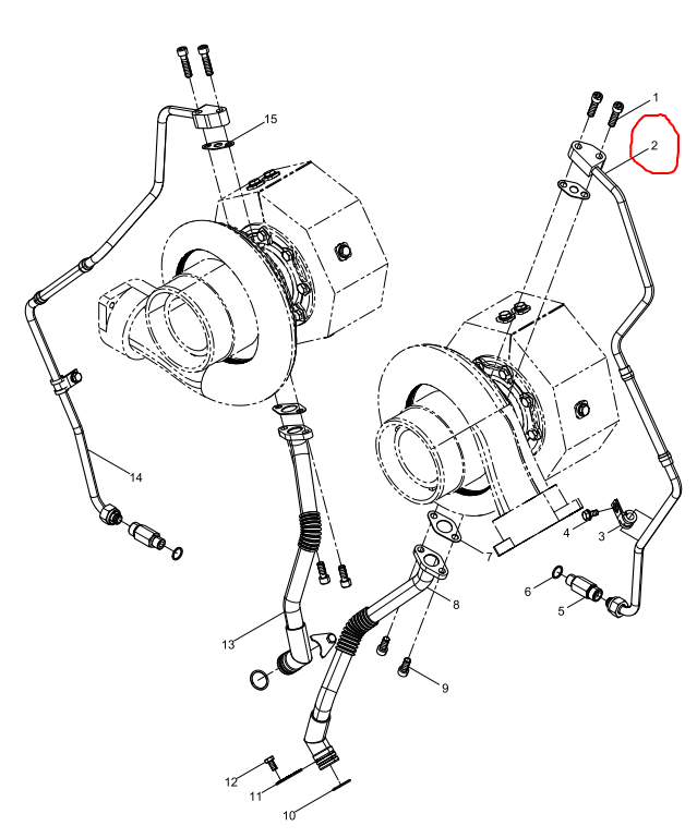 331010000333  Turbocharger Oil Pipe Assembly OEM  2