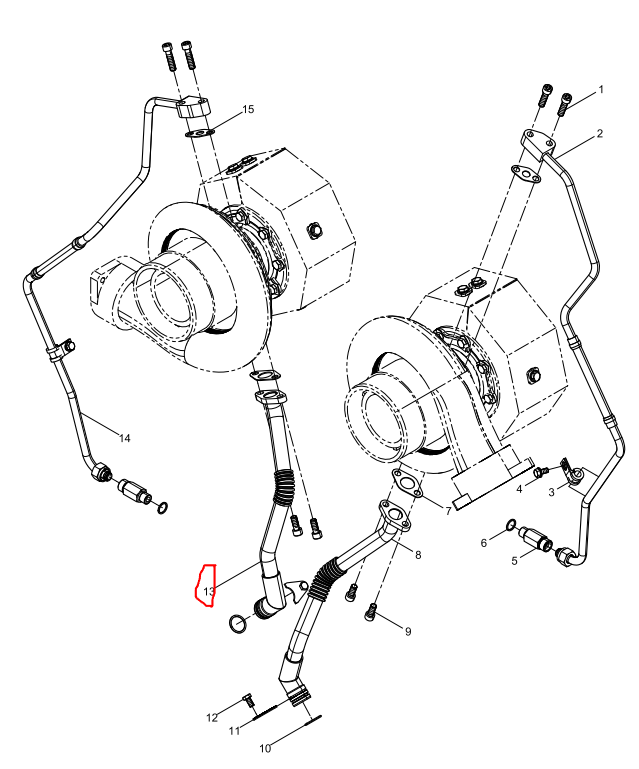 331010000302  Turbocharger Oil Pipe Assembly OEM  13