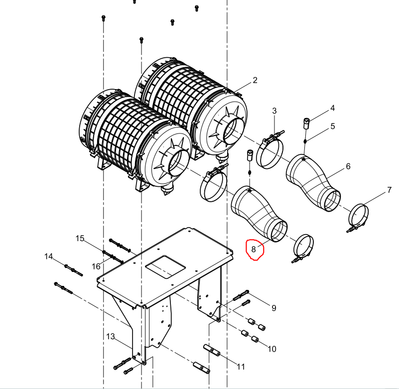 331008000172  Compressor Air Pipe    OEM 8