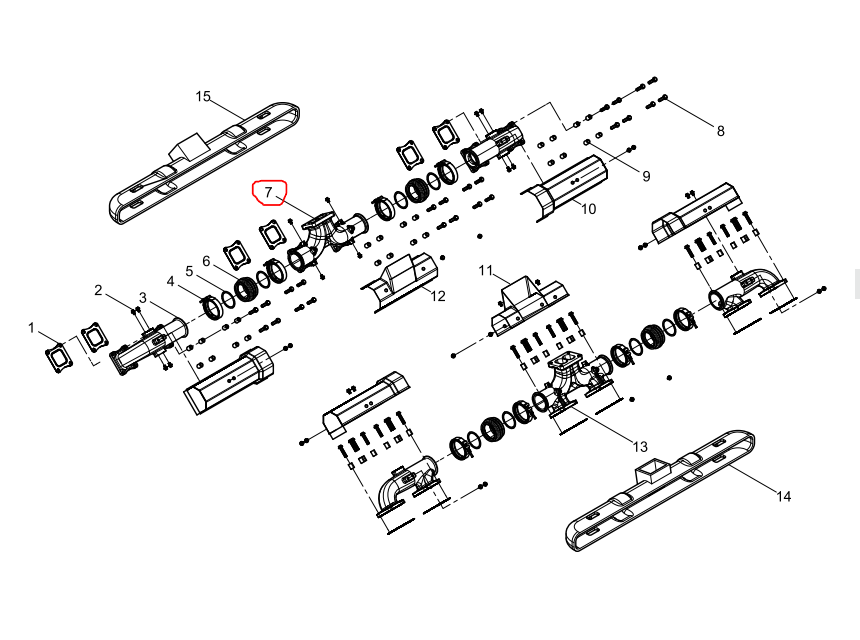 331009000201  Exhaust Manifold   OEM 7