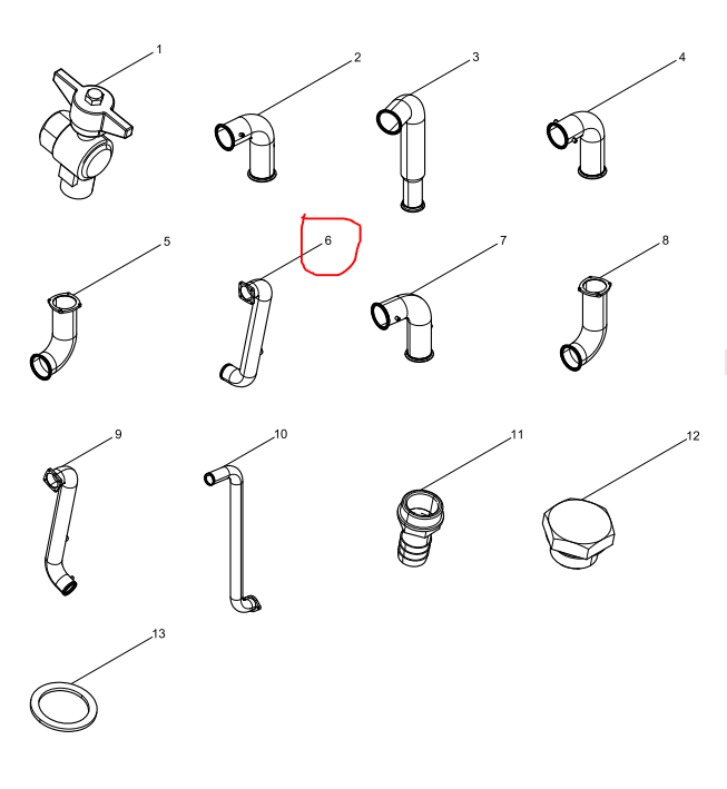 1000081976  Water Pump Water Pipe Assembly OEM 6