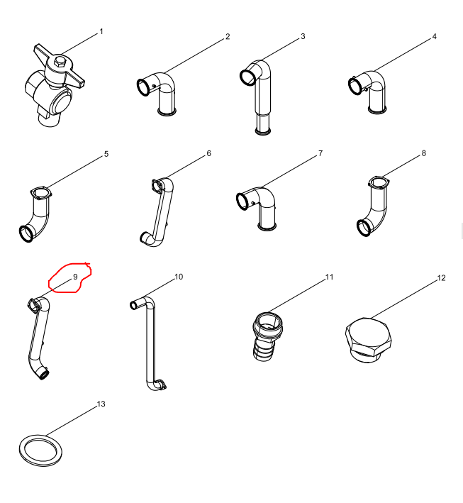 1000081965  Water Pump Water Pipe Assembly OEM 9