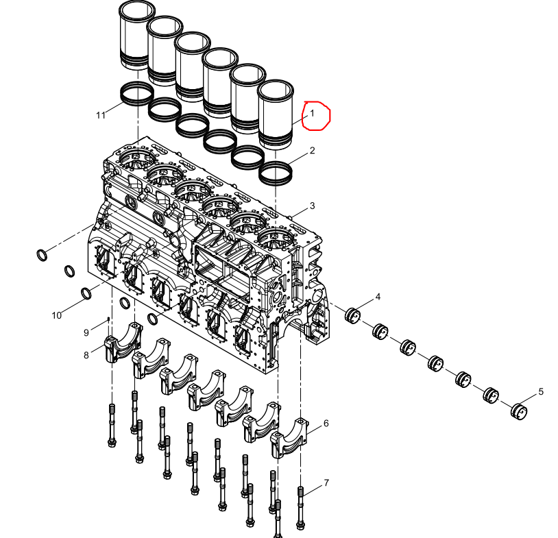 331001000367  Cylinder Liner    OEM  1