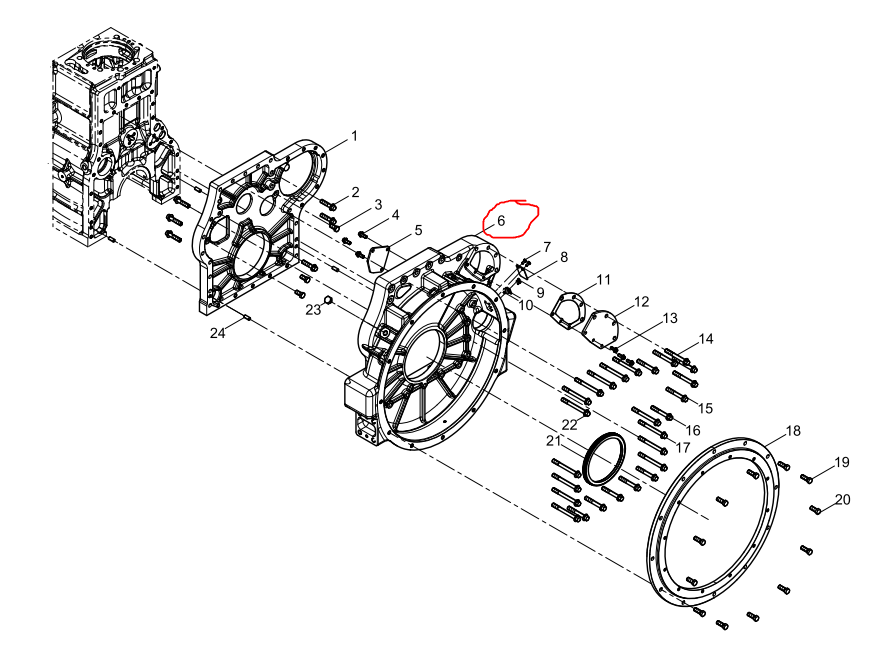 331001000202  Flywheel Housing OEM  6