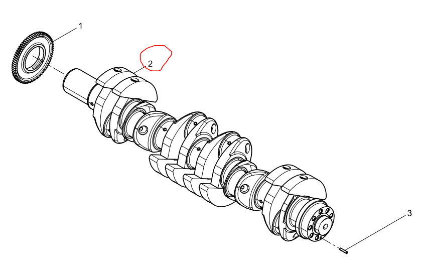 331002000099  Crankshaft Assembly OEM  2