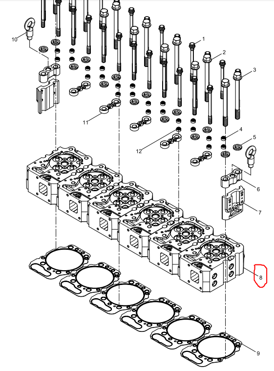 331001000082  Cylinder Head Subassembly OEM 8