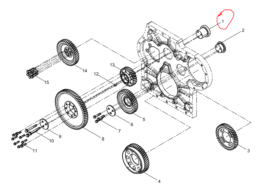 331002000298  Idler Gear Shaft OEM 1