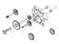 331002000301  Idler Gear Shaft OEM 2