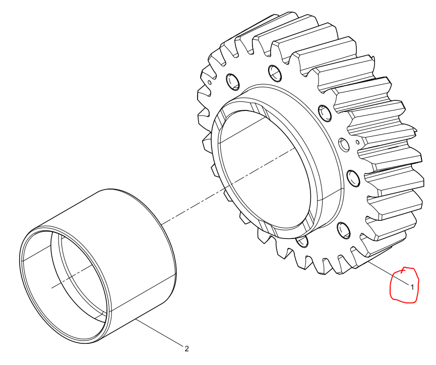 331002000078  Small Idler Gear OEM  1