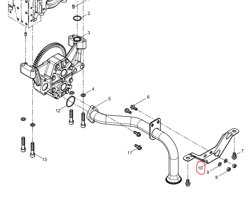 331004000261  Oil Suction Strainer Bracket OEM  10