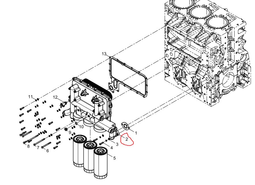 1001224838  Oil Cooler Assembly OEM  2