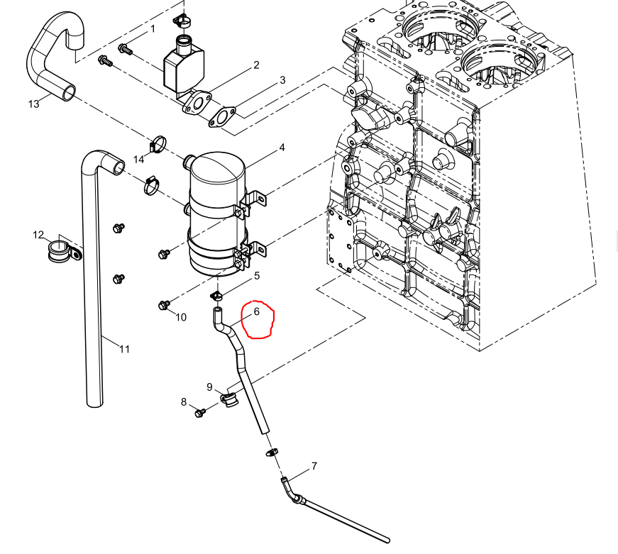 331001000466  Oil-gas Separator Oil-return Pipe OEM   6