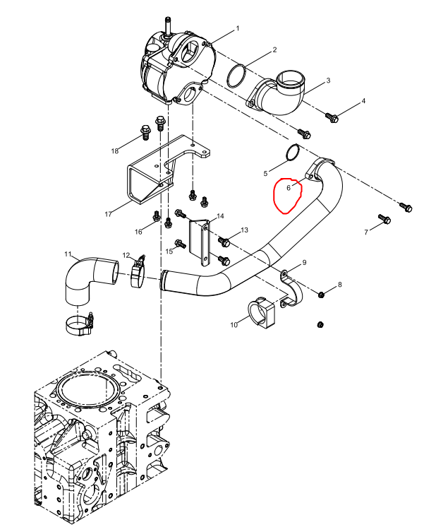 331003000530  Water Pump Water Pipe OEM  4