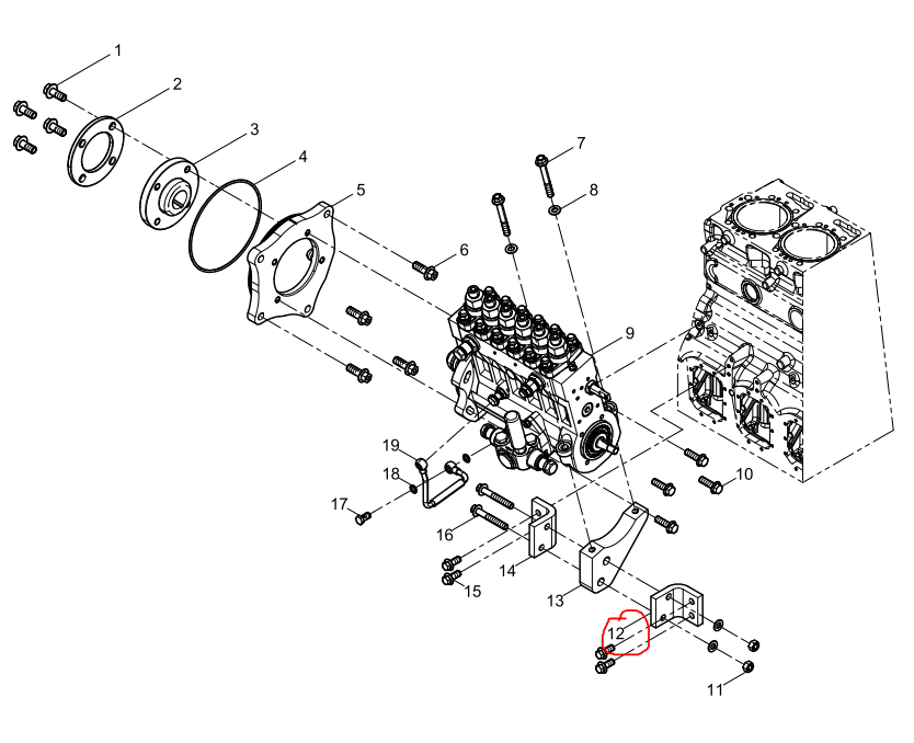 331005000061  Fuel Injection Pump Bracke OEM  12