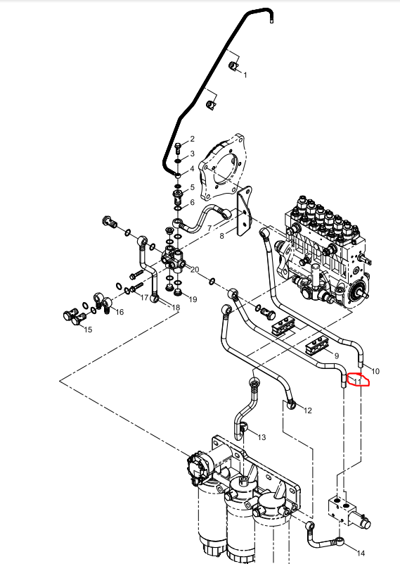 331005000788  Fuel-inlet Pipe Assembly OEM 11