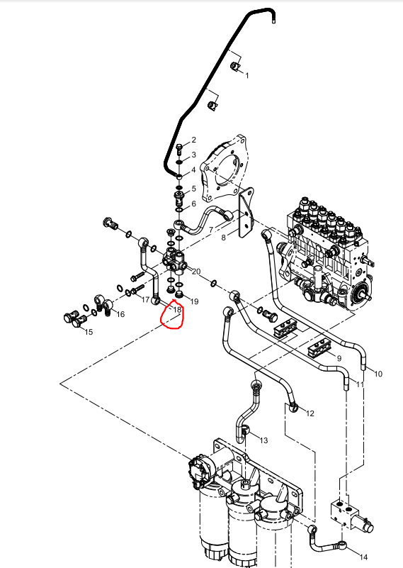 331005000779  Fuel-inlet Pipe Assembly OEM 18