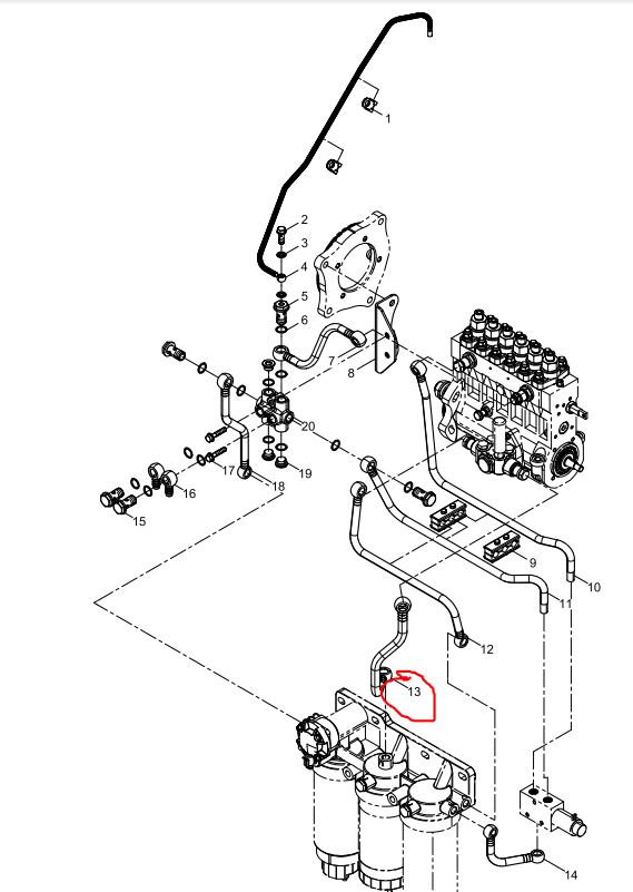 1000336069  Fuel-inlet Pipe Assembly OEM 13