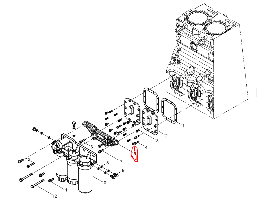 330205000150  Fuel Filter Bracket  OEM 5