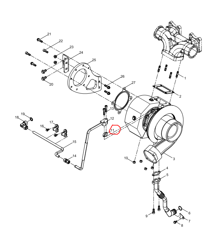 14409622H  Turbocharger Oil Pipe Gasket   OEM 11