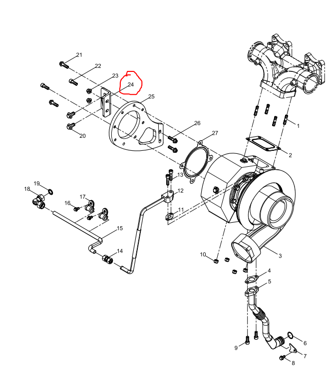 331010000376  Supercharger Bracket  OEM 24