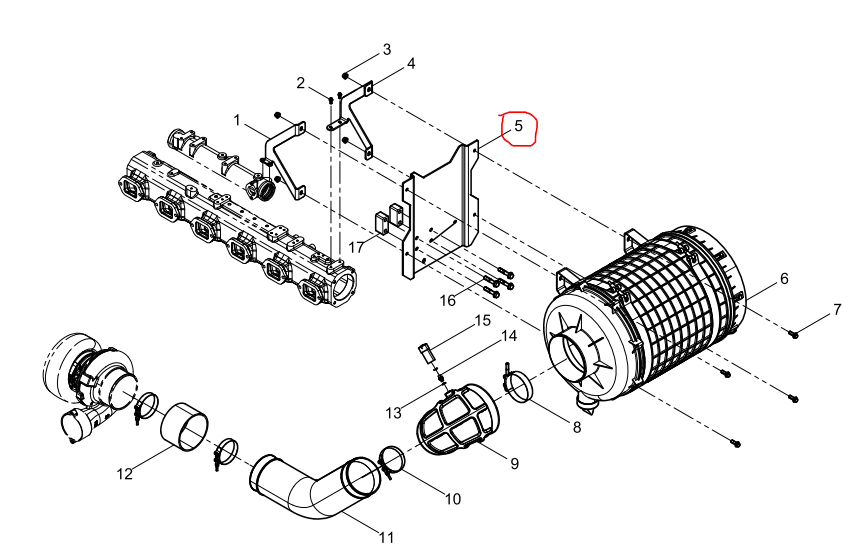 330208000140  Air Filter Bracket OEM 5